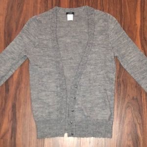 J Crew V-Neck Cardigan Grey